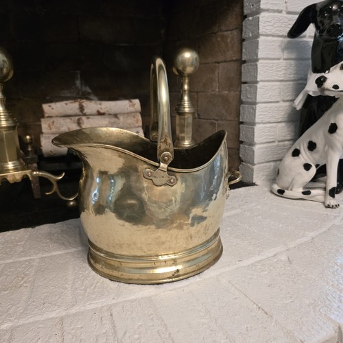 Antique hammered brass coal - antique,