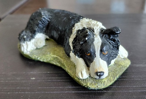 Border collie resin - resin, dog