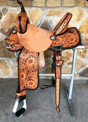 Western barrel racing saddle - racing,