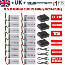 3.7V 1S 650mAh 25C LiPo