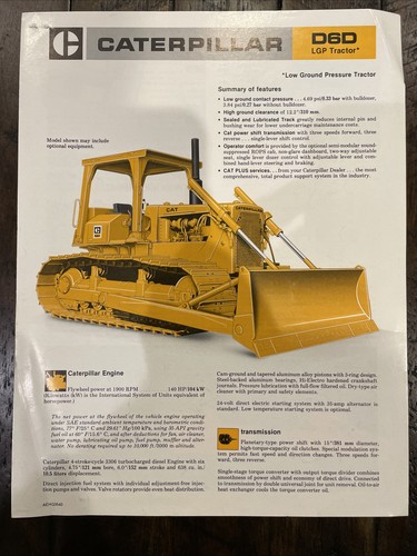 Caterpillar d6d brochure 83 - caterpillar, ‘83