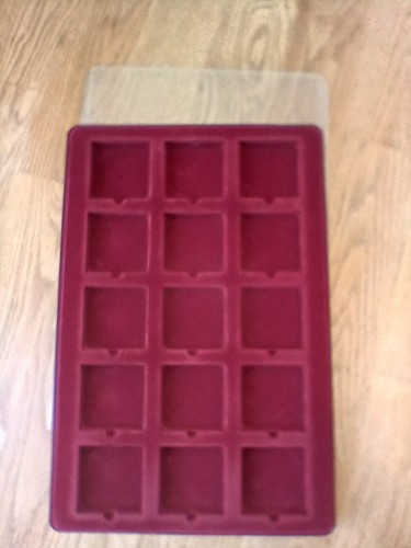Coin tray red collection - coin,