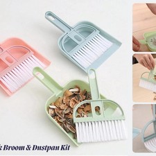 Mini Desktop Keyboard Sweep Cleaning Brush Office Small Desk Table Broom Dustpan
