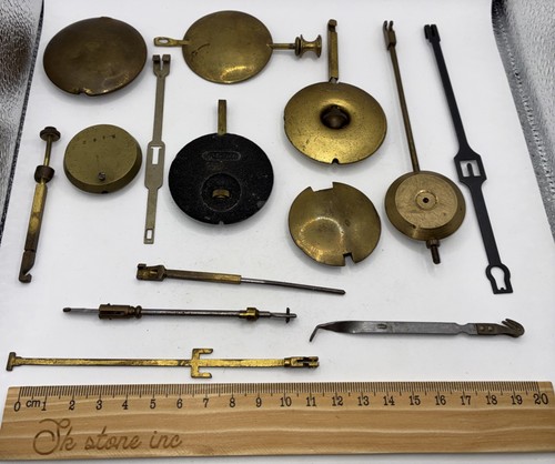 Antique vintage brass clock - vintage,