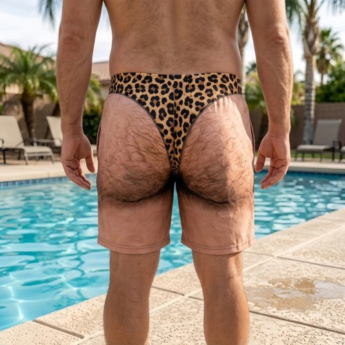 Mens funny printed - printed, swim