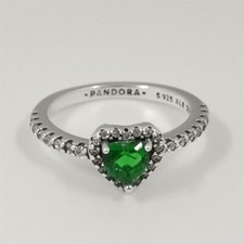 pandora elevated green heart