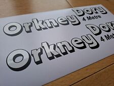 2 x Orkney Dory 4 Metre Boat Sticker Decal 300mm L Decals old style both sides