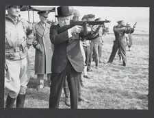 (BX64) WORLD WAR 2 PHOTO "REPRINT" WINSTON CHURCHILL & DWIGHT EISENHOWER WW2