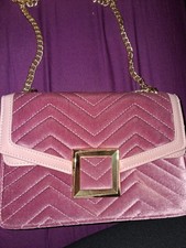 Rose Pink Satin Clutch Bag for