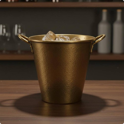 Brass champagne bucket - brass,