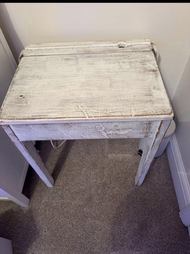 Vintage wooden school desk - vintage,