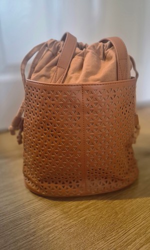 Brown perforated leather - brown,
