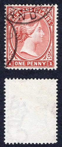 Falkland sg11 red - 1d, red-brown
