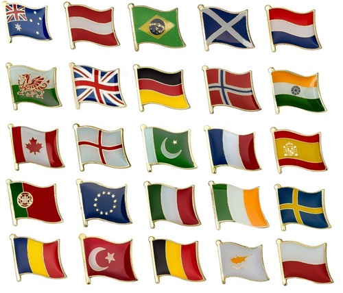 National country flag lapel - national,