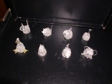 COLLECTION OF 8 MINIATURE GLASS ANIMALS (IN THE STYLE OF SWAROVSKI)