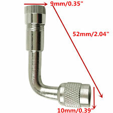 2pcs Silver Motorcycle Car Tire Wheel Valve Extension Adapter 90° Right Angle