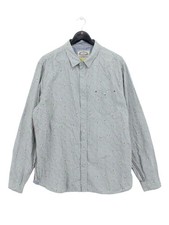 White Stuff Men's Shirt XXL Blue Paisley 100% Cotton Basic