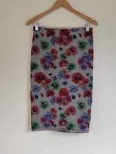 Zara Multicoloured Floral Bodycon Midi Skirt Size M