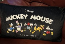 Primark Disney Mickey Mouse And Friends Black Pillow Cushion 50x 29cm VGC 