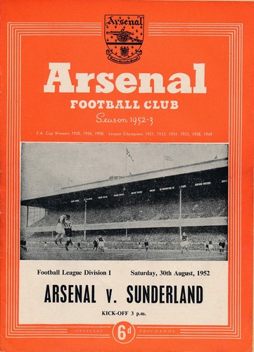 Arsenal sunderland 1952 1953 - sunderland, 1952/1953