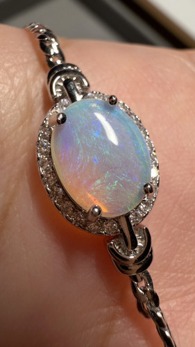 Solid opal bracelet natural - bracelet,