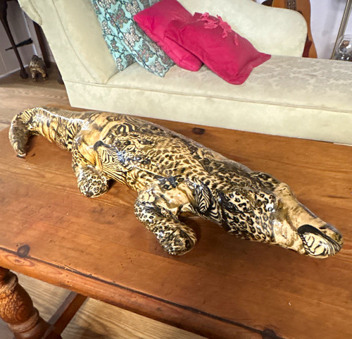 Rare large crocodile - crocodile, sculpture