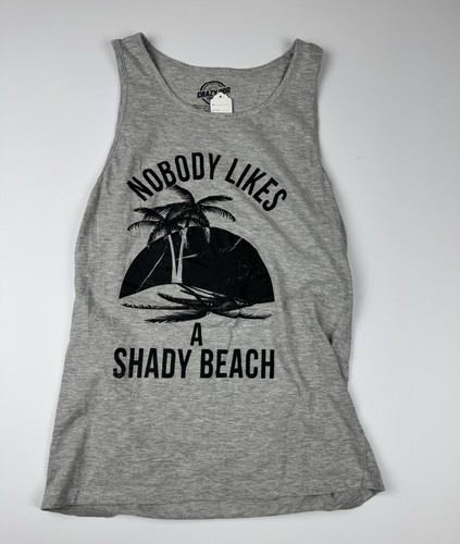 Crazy dog mens gray tank - dog, l