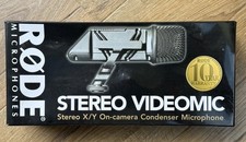 Rode Stereo VideoMic / On-Camera Microphone, boxed with dead kitten diffuser