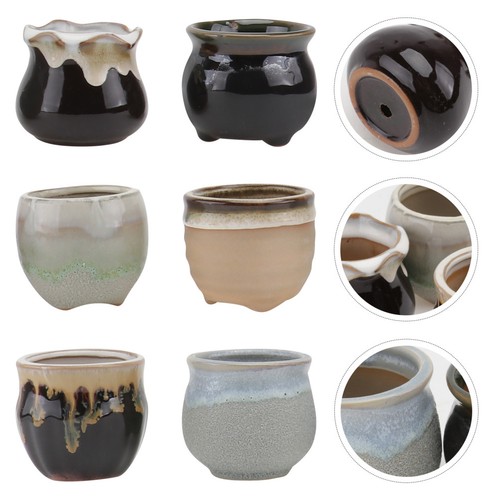 6pcs ceramic succulent plant - ceramic,