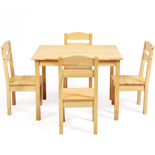 Solid wood table - chairs, set