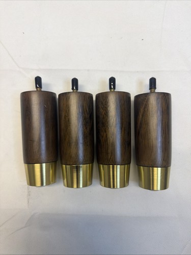 Set tapered brass - 4, wood