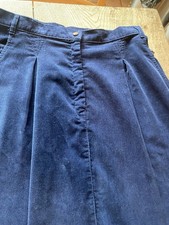 Navy Cord A-line Skirt 