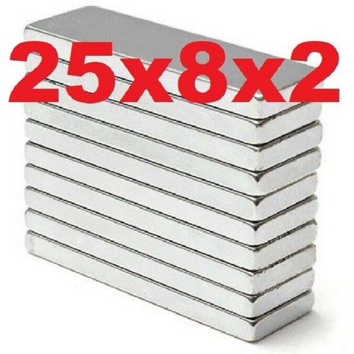 Strong magnets 25x8x2 n52 - magnets, mm