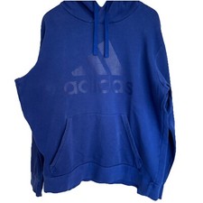 Adidas Hoodie Mens Blue Logo