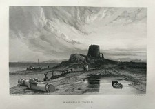1836 Antique Print; Martello Tower, Sussex after Stanfield