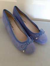 Damart Ballet Pump Blue Faux