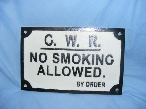 Railway sign smoking - sign,