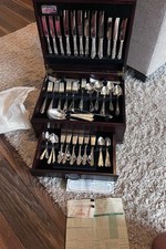Vintage Courts Silver-Plated 84-Piece Cutlery Set Made in Sheffield