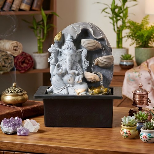 Ganesha statues indoor - statues, water
