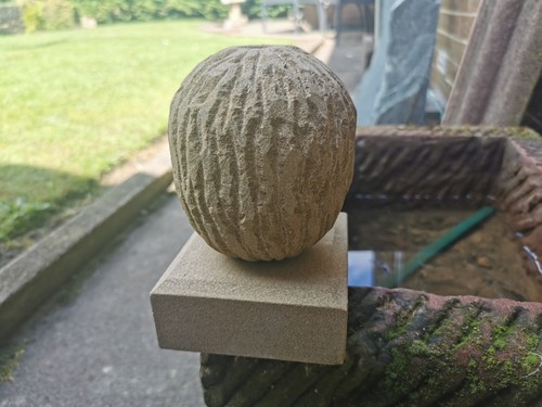 Real stone ball - stone, oblong