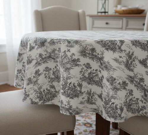 Black toile jouy - toile, vintage