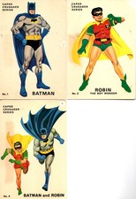 POSTCARD – THREE BATMAN & ROBIN VINTAGE POSTCARDS