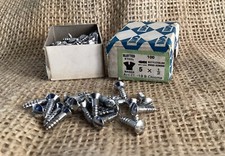 5 X 1/2” Nettlefolds Raised Head Slotted Chrome Plated Wood Screws X 1 Box