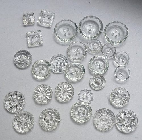 Vintage glass buttons - vintage,