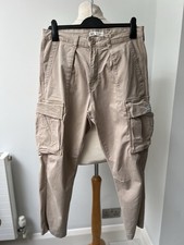 Zara DWNR Cargo/Combat Pants/Trousers Beige Uk 32