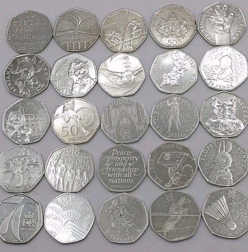 Joblot 50p coin fifty - joblot, 25