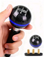 Mugen universal Carbon Fiber Gear Knob – Stylish 5-Speed Manual Car Accessory