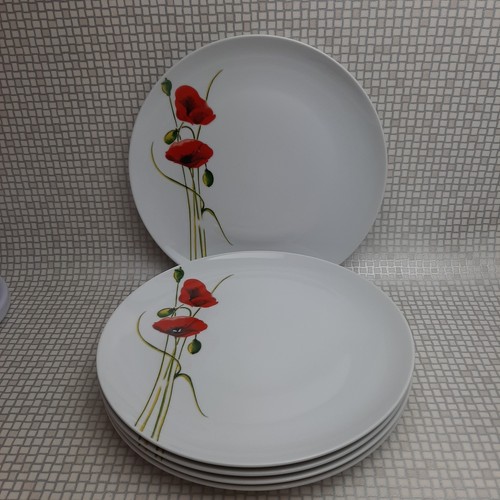 Dunelm red poppy dinner plate - dunelm,