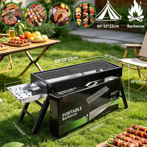 Portable folding charcoal bbq - charcoal,