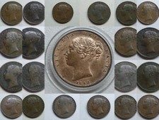 Copper Farthings Young Head